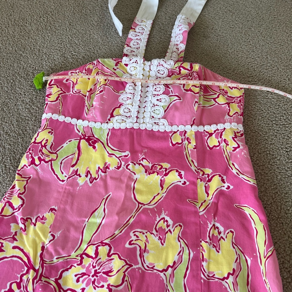 Lilly Pulitzer Isabel Hottie Pink Day Halter Floral Dress - Picture 8 of 8
